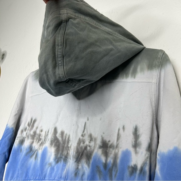 Coin 1804 Tie Dye Robe Swimsuit Coverup Cover Up Long Hoodie Zipper Zip up - Picture 2 of 12